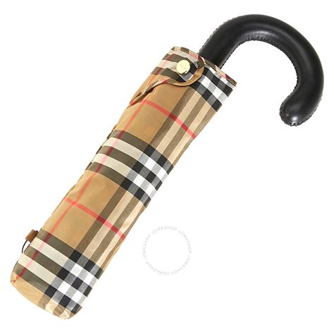 burberry golf umbrella black|Burberry vintage check folding umbrella.